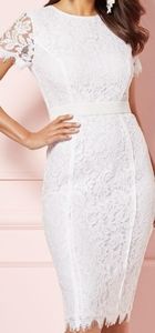 Eva Mendes for NY &Company Lace dress in Paper White